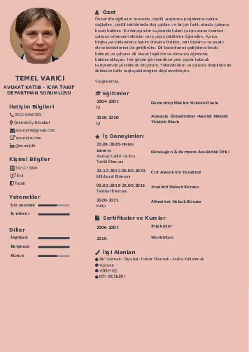 Hukuk Sekreteri Cv Örnekleri cv indir